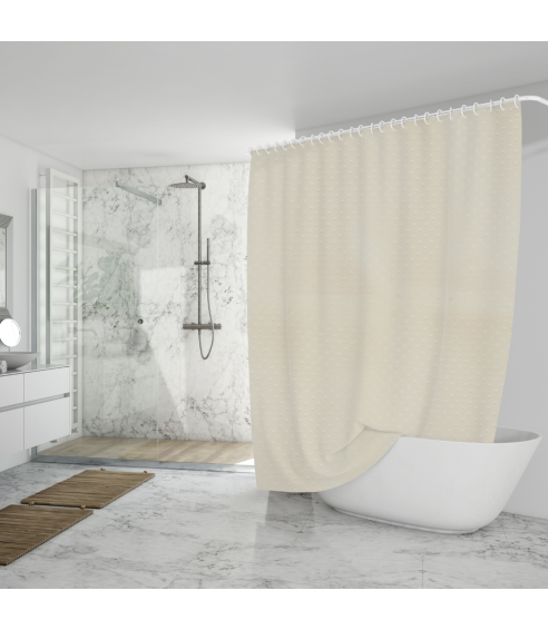 Shower curtain “White triangles”. Bathroom curtains