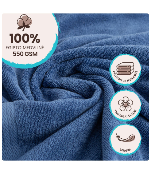 Bath towel “Dark Blue”