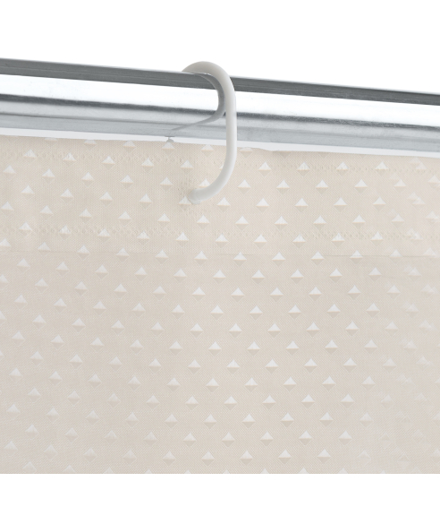 Shower curtain “White triangles”. Bathroom curtains