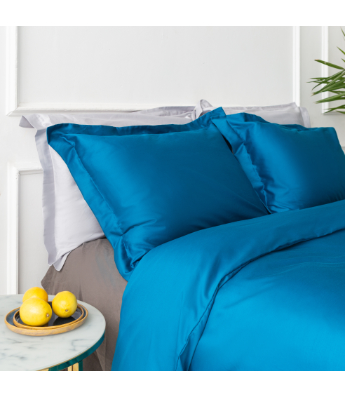 Premium Sateen Bedding Set „Turquoise“. Satin bedding sets