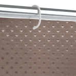 Shower curtain “Brown triangles”, 180x180 cm . Stylish bath curtain for a contemporary bathroom