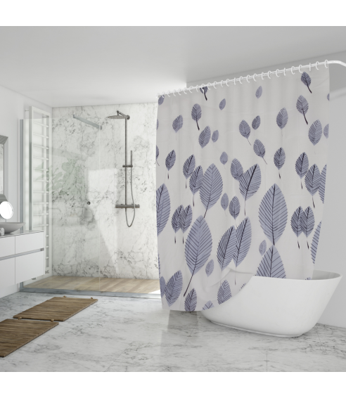 Shower curtain “Leaves”. Bathroom curtains