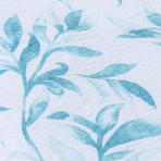 Cotton seersucker bedding set „Ceylon“. Bedding sets with plants, 140x200 cm, 160x200 cm. Two-piece bedding set with a bold turquoise pattern.