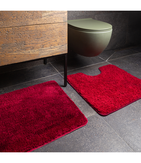 Toilet mat “Crimson”. Bath mats