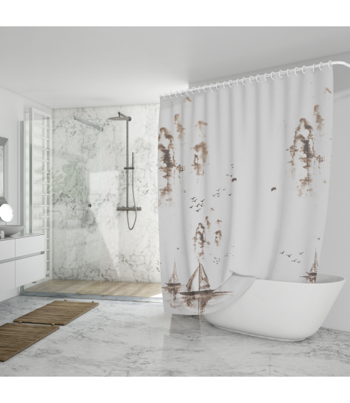 Shower curtain “Port”. Bathroom curtains