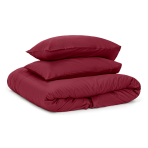 Premium Sateen Bedding Set „Maroon“. Bedding sets 135x200, 140x200 cm, 200x200 cm, 200x220 cm, 220x240 cm. Premium satin bedding set in a deep maroon tone adding luxury elegance and exceptional comfort to the bedroom.