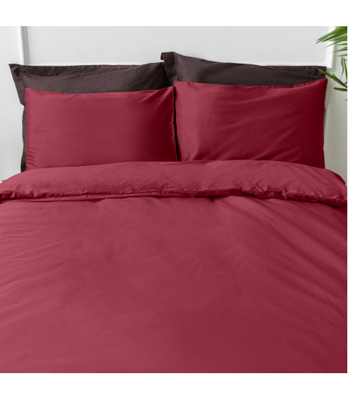 Premium Sateen Bedding Set „Maroon“. Satin bedding sets