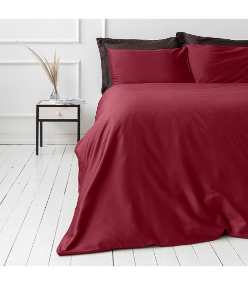 Premium Sateen Bedding Set „Maroon“. Satin bedding sets