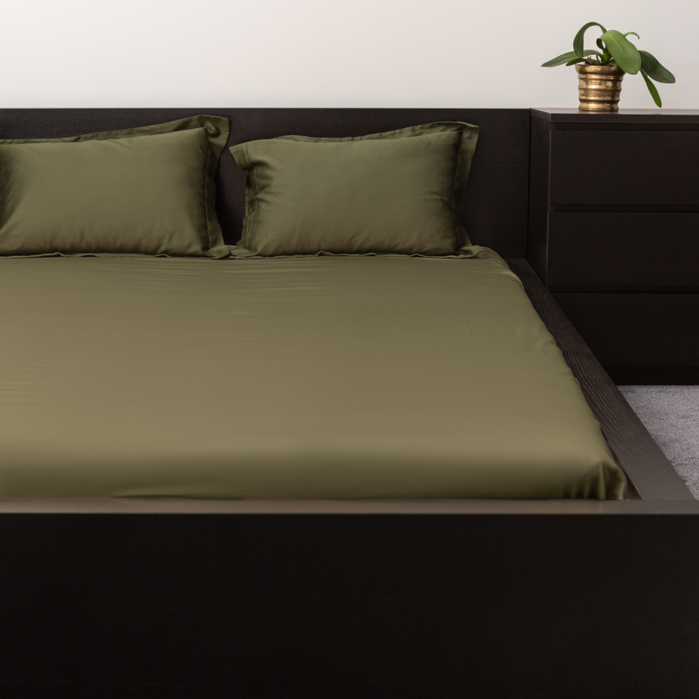 Cotton Fitted Sheet „Forest“, 160x200 cm