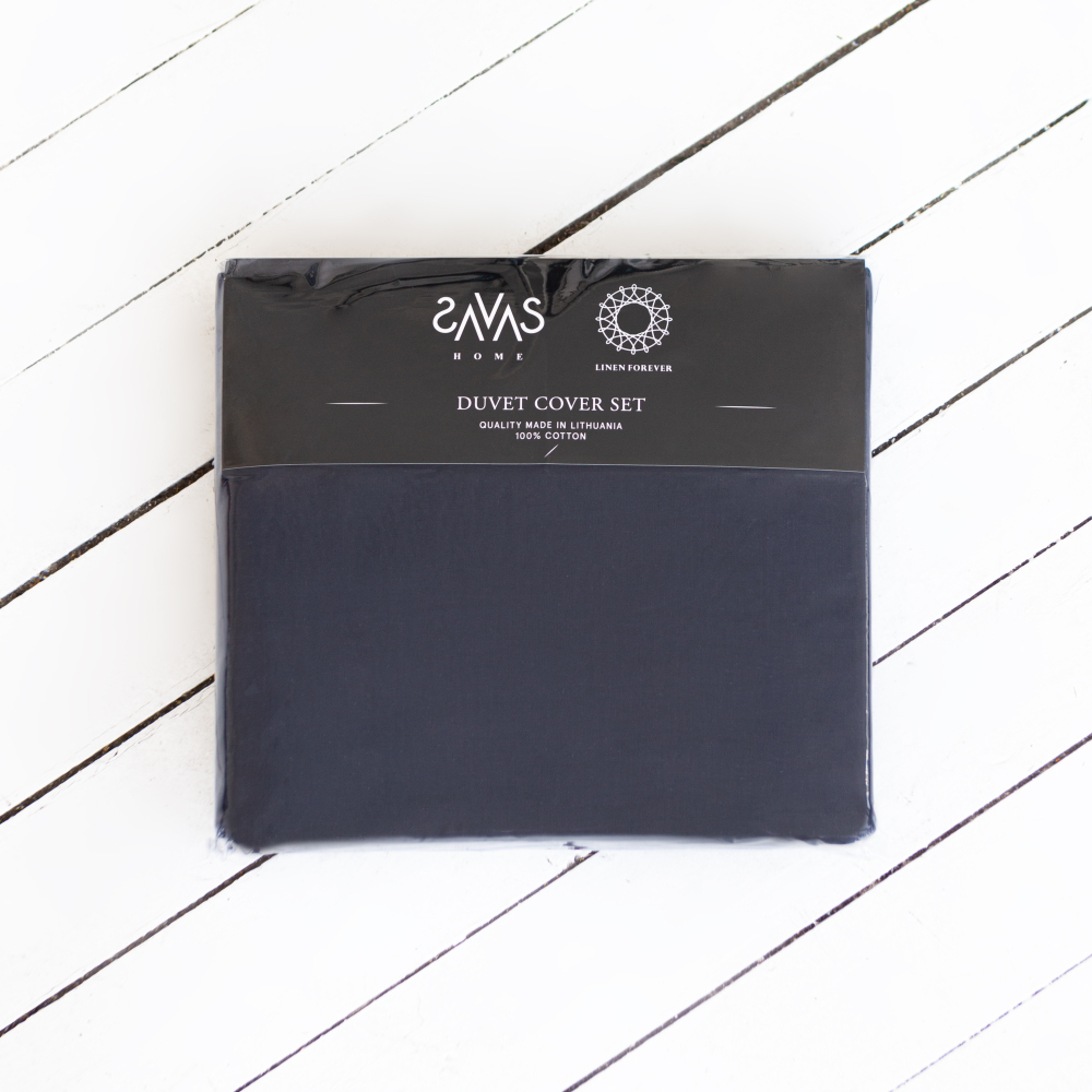 Percale Bedding Set „Deep sea“. Percale bedding sets, 140x200 cm, 200x200 cm, 200x220 cm