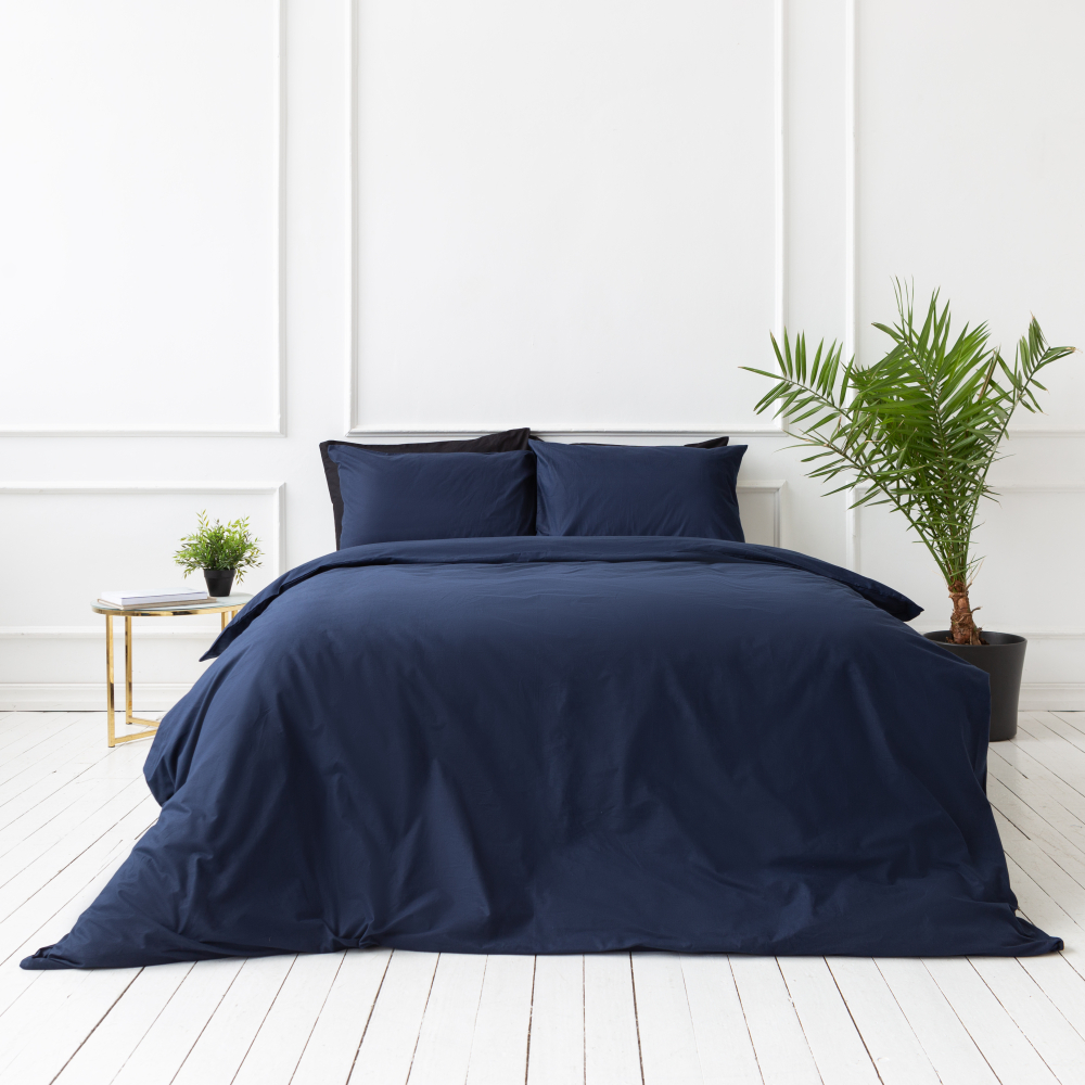Percale Bedding Set „Deep sea“. Percale bedding sets, 140x200 cm, 200x200 cm, 200x220 cm