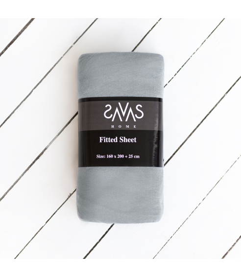 Cotton Fitted Sheet „Grey sky“. Fittedsheets