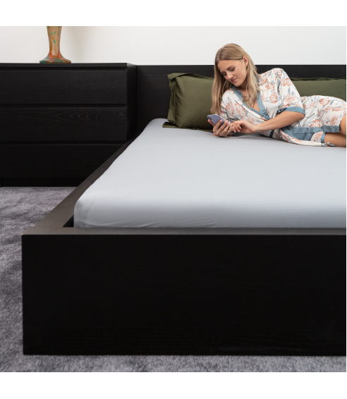 Cotton Fitted Sheet „Grey sky“. Fittedsheets