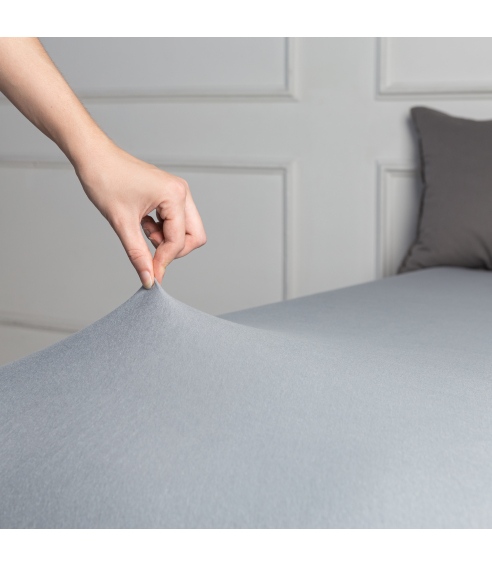 Cotton Fitted Sheet „Grey sky“. Fittedsheets