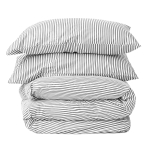 Bedding Set „Grey stripe“. Patterned bedding sets, 140x200 cm, 200x200 cm