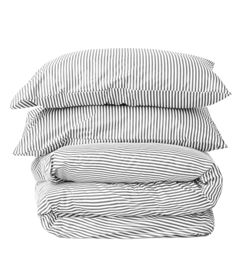 Bedding Set „Grey stripe“. Cotton bedding sets
