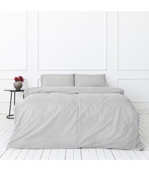 Bedding Set „Grey stripe“. Cotton bedding sets