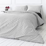 Bedding Set „Grey stripe“. Patterned bedding sets, 140x200 cm, 200x200 cm