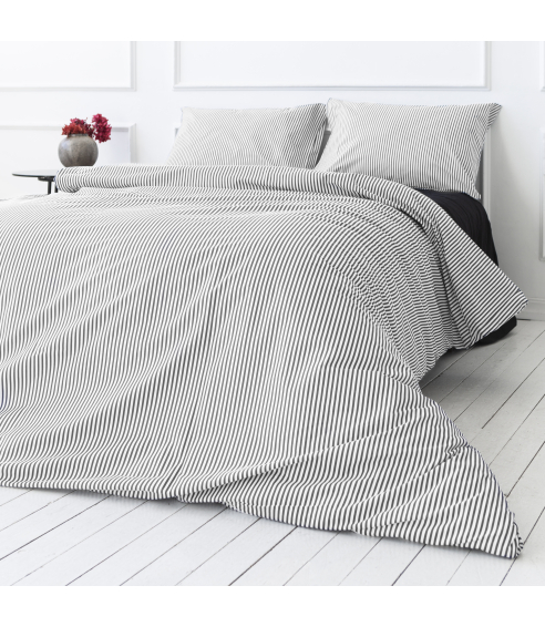 Bedding Set „Grey stripe“. Cotton bedding sets