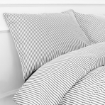 Bedding Set „Grey stripe“. Patterned bedding sets, 140x200 cm, 200x200 cm