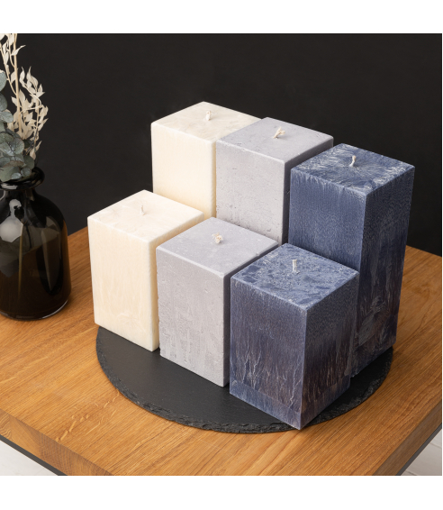 Handmade square candle “Lava”, 1 piece.. Candles
