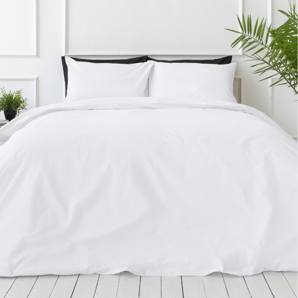 Bedding Set „White Cotton“. Bedding sets 155x200, 140x200 cm, 150x200 cm, 160x200 cm, 180x200 cm, 200x200 cm, 200x220 cm, 220x240 cm