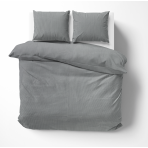 Premium Sateen Bedding Set „Grey stripe 3 mm“. Satin bedding sets, 200x220 cm