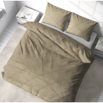 Premium Sateen Bedding Set „Brown stripe 3 mm“. Brown bedding sets, 160x200 cm, 200x220 cm