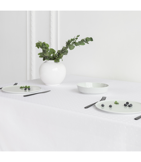 Tablecloth „White square“. Cotton tablecloths