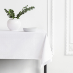 Tablecloth „White square“. Cotton tablecloths, 140x240cm, 140x300 cm