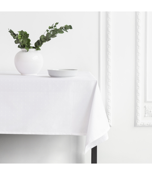 Tablecloth „White square“. Cotton tablecloths