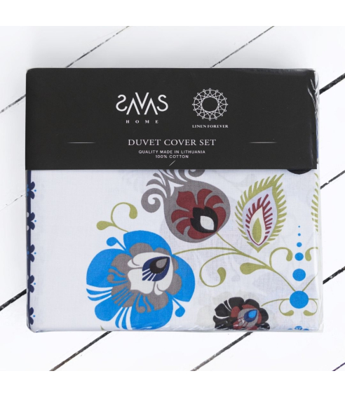 Bedding Set „Blue folk“. Cotton bedding sets