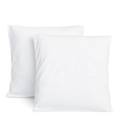 Decorative pillow covers “White Stripes” – 2 pieces.. White bedding sets