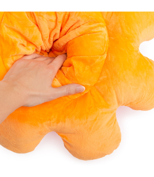 Pillow toy “Orange octopus”. Kids bedding