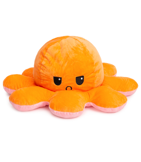 Pillow toy “Orange octopus”. Kids bedding