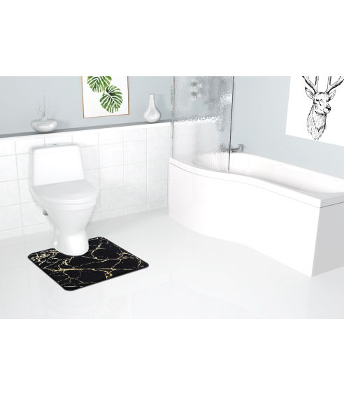 Toilet mat “Ink”. Bath mats