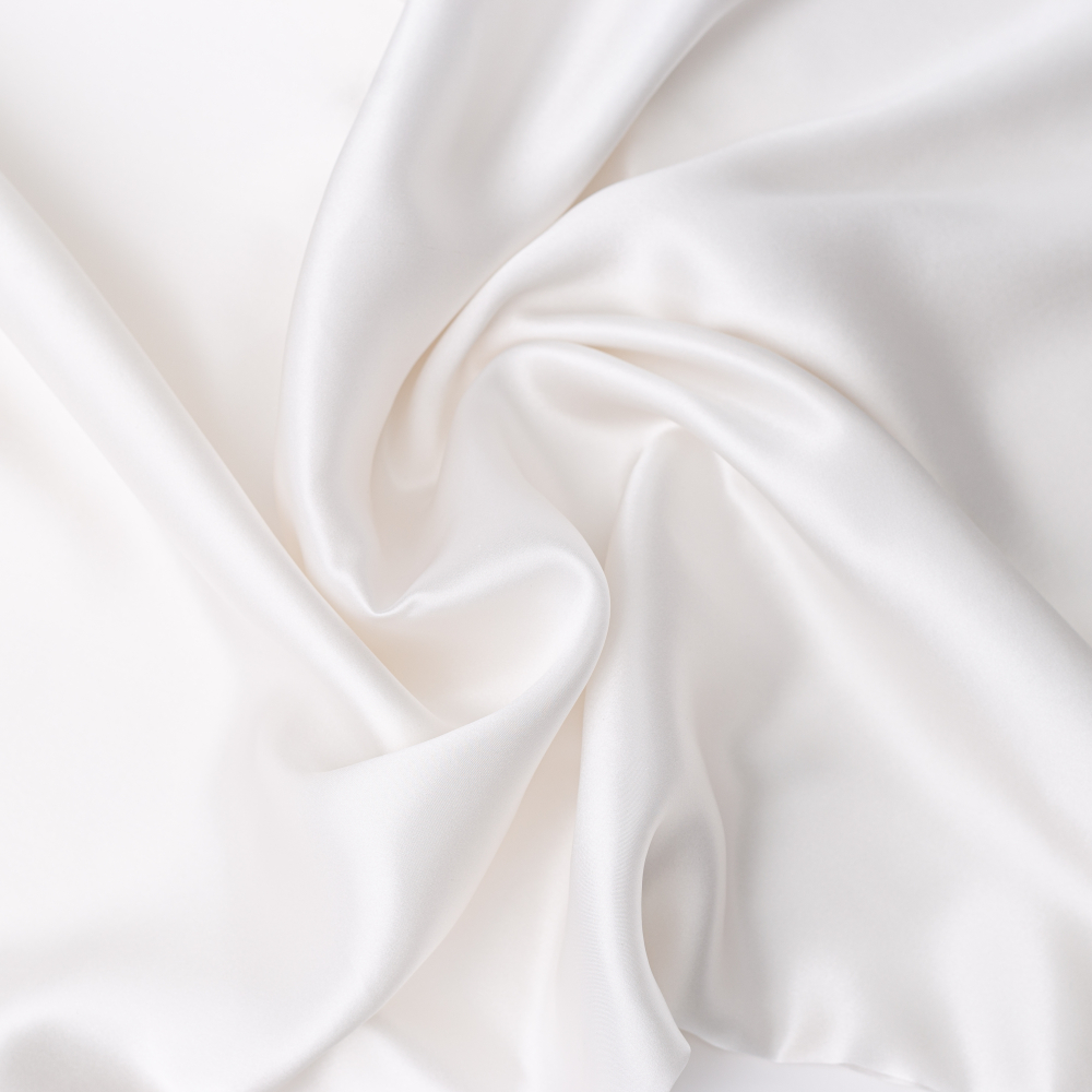 Silk Pillowcase „Snow“. Pillowcases 50x60. Elegant white pillowcase perfect for any bedroom style.