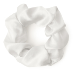 Silk hair scrunchies "Snow". Jewelry. White silk hair scrunchie