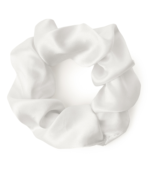 Silk hair scrunchies "Snow". Hair scrunchies