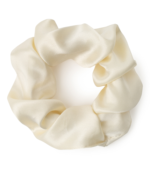 Silk hair scrunchies "Cream". Hair scrunchies
