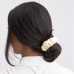 Silk hair scrunchies "Cream". Jewelry. Soft and smooth silk hair tie.