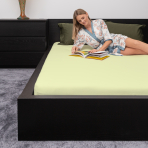 Satin Fitted Sheet „Salad“, 160x200 cm, 180x200 cm