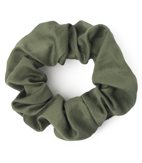 Satin hair scrunchies „Moss green“. Hair scrunchies
