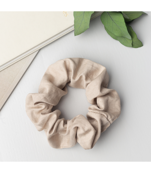 Satin hair scrunchies „Classic coffee“. Hair scrunchies
