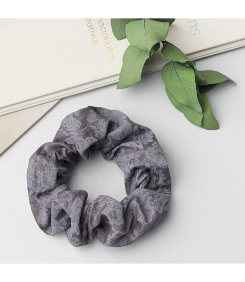 Satin hair scrunchies “Cacao light”. Hair scrunchies