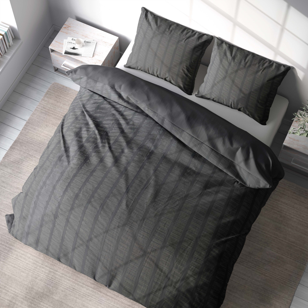 Seersucker bedding set „Jet“. Microfiber bedding sets, 200x200 cm, 200x220 cm
