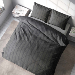 Seersucker bedding set „Jet“. Microfiber bedding sets, 200x200 cm, 200x220 cm