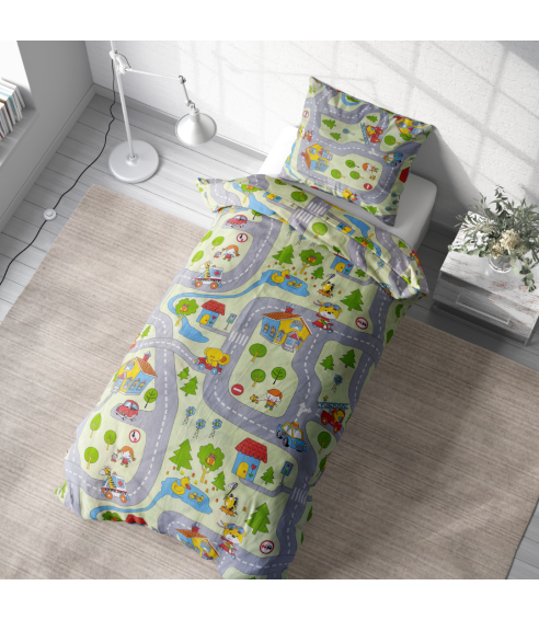 Children’s Bedding Set „Fun city”. Baby bedding