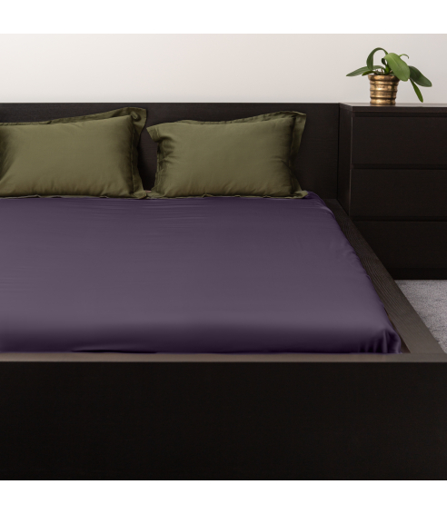 Satin Bed Sheet „Mauve“. Flat sheets