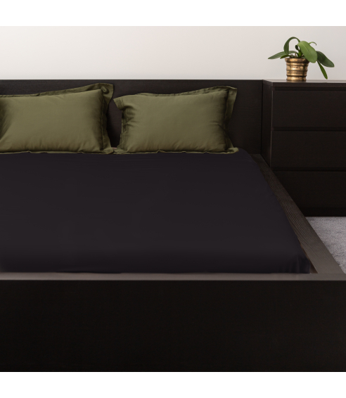 Satin Bed Sheet „Midnight“. Flat sheets